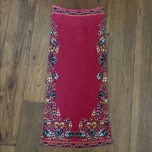 Farm Rio Floral Body Con Skirt